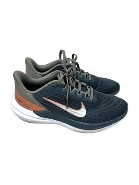 Nike Air Winflo 9 Smoke Grey Metallic Copper Running Training Athletic Sneaker